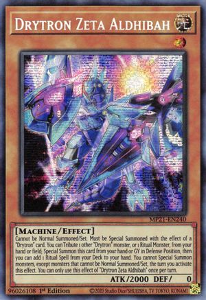 Drytron Zeta Aldhibah (MP21-EN240) - Prismatic Secret Rare - 2021 Tin of Ancient Battles
