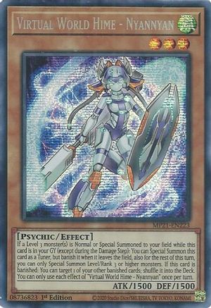 Virtual World Hime - Nyannyan (MP21-EN223) - Prismatic Secret Rare - 1st Edition - 2021 Tin of Ancient Battles