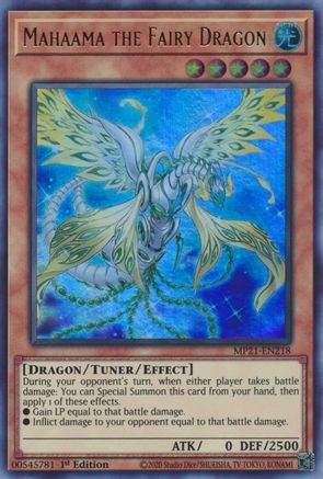 Mahaama the Fairy Dragon (MP21-EN218) - Ultra Rare - 1st Edition - 2021 Tin of Ancient Battles