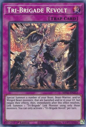 Tri-Brigade Revolt (MP21-EN212) - Prismatic Secret Rare - 1st Edition - 2021 Tin of Ancient Battles
