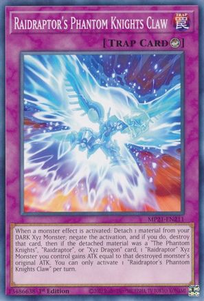 Raidraptor's Phantom Knights Claw (MP21-EN211) - Common - 1st Edition - 2021 Tin of Ancient Battles