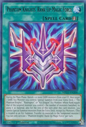Phantom Knights' Rank-Up-Magic Force (MP21-EN200) - Rare - 1st Edition - 2021 Tin of Ancient Battles