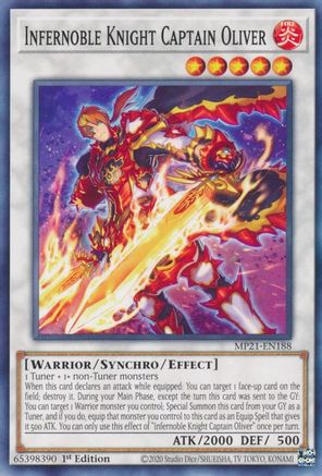Infernoble Knight Captain Oliver (MP21-EN188) - Common - 1st Edition - 2021 Tin of Ancient Battles