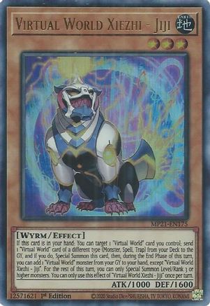 Virtual World Xiezhi - Jiji (MP21-EN175) - Ultra Rare - 1st Edition - 2021 Tin of Ancient Battles