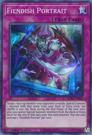 Fiendish Portrait (MP21-EN033) - Super Rare - 2021 Tin of Ancient Battles
