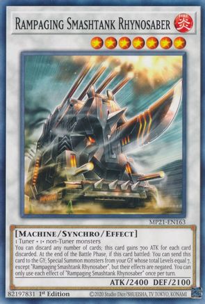 Rampaging Smashtank Rhynosaber (MP21-EN163) - Common - 1st Edition - 2021 Tin of Ancient Battles