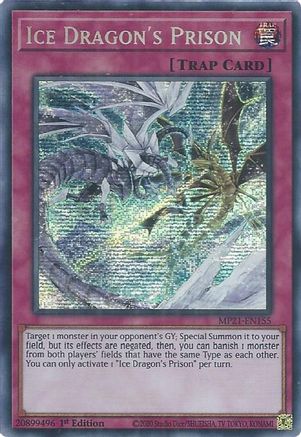 Ice Dragon's Prison (MP21-EN155) - Prismatic Secret Rare - 1st Edition - 2021 Tin of Ancient Battles