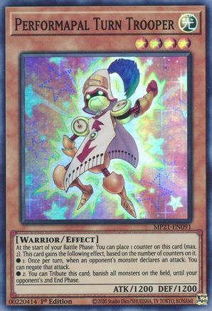 Performapal Turn Trooper (MP21-EN091) - Super Rare - 1st Edition - 2021 Tin of Ancient Battles