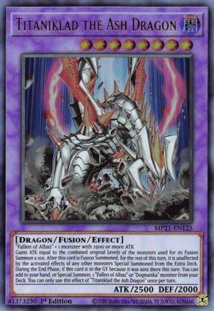 Titaniklad the Ash Dragon (MP21-EN125) - Ultra Rare - 1st Edition - 2021 Tin of Ancient Battles