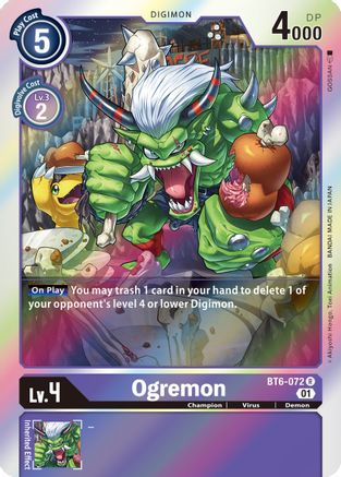 Ogremon (BT6-072) Foil Rare - Double Diamond