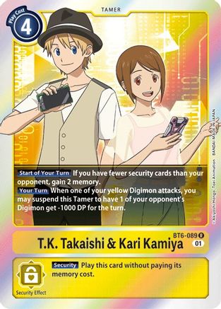 T.K. Takaishi & Kari Kamiya (BT6-089) Foil Rare - Double Diamond
