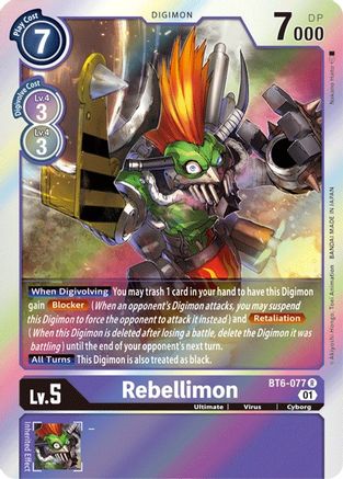 Rebellimon (BT6-077) Foil Rare - Double Diamond
