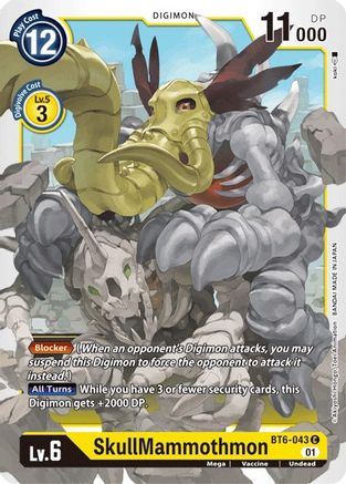 SkullMammothmon (BT6-043)  Common - Double Diamond