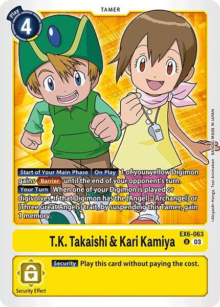 TK Takaishi and Kari Kamiya EX6-063 U (Infernal Ascension) 