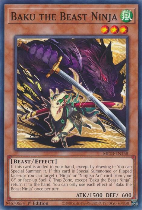 Baku the Beast Ninja MP23-EN168 (25th Anniversary Tin: Dueling Heroes Mega Pack)  - 1st Edition