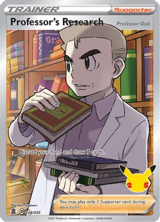 Professor's Research (Full Art) 24/25 Holofoil - Ultra Rare - Celebrations