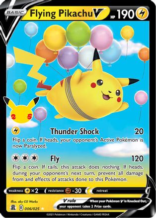 Flying Pikachu V 6/25 Holofoil - Ultra Rare - Celebrations