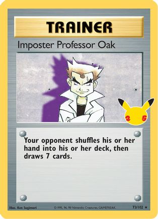 Imposter Professor Oak 73/25 Holofoil - Classic Collection - Celebrations: Classic Collection