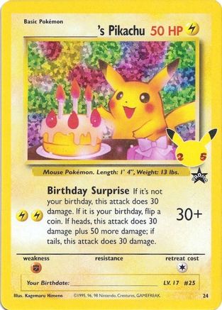 ______'s Pikachu 24/25 Holofoil - Classic Collection - Celebrations: Classic Collection