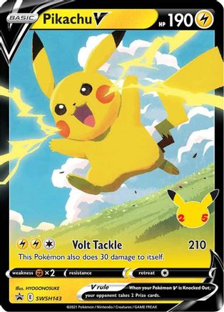 Pikachu V - SWSH143 SWSH143/307 Holofoil - Promo - SWSH: Sword & Shield Promo Cards