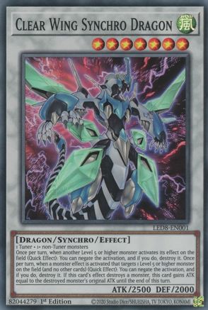 Clear Wing Synchro Dragon (LED8-EN001) - Super Rare - 1st Edition - Legendary Duelists: Synchro Storm