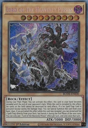 Lord of the Heavenly Prison (BODE-EN030) - Secret Rare - 1st Edition - Burst of Destiny