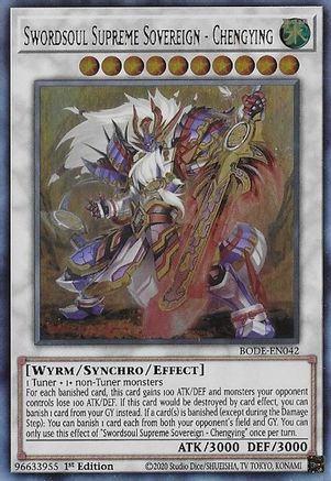 Swordsoul Supreme Sovereign - Chengying (BODE-EN042) - Ultra Rare - 1st Edition - Burst of Destiny