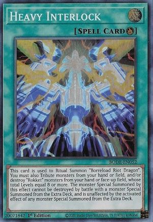 Heavy Interlock (BODE-EN052) - Super Rare - 1st Edition - Burst of Destiny