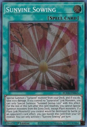Sunvine Sowing (BODE-EN065) - Super Rare - Burst of Destiny