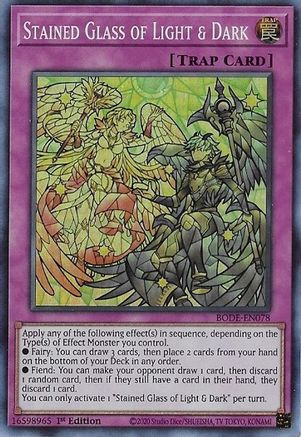 Stained Glass of Light & Dark (BODE-EN078) - Super Rare - 1st Edition - Burst of Destiny