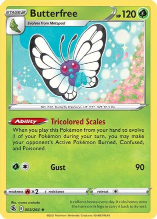 Butterfree 3/264 Holofoil - Holo Rare - SWSH08: Fusion Strike
