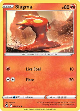 Slugma 34/264  - Common - SWSH08: Fusion Strike