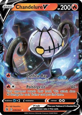 Chandelure V 39/264 Holofoil - Ultra Rare - SWSH08: Fusion Strike