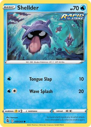 Shellder 50/264  - Common - SWSH08: Fusion Strike