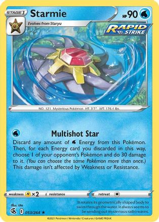 Starmie 53/264 Holofoil - Holo Rare - SWSH08: Fusion Strike