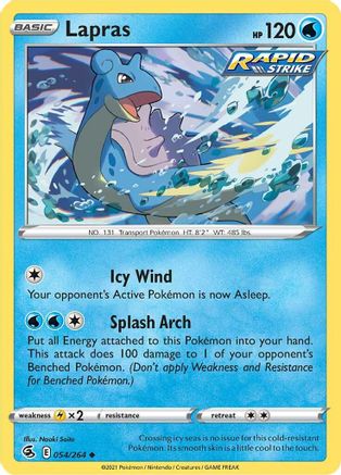 Lapras 54/264  - Uncommon - SWSH08: Fusion Strike