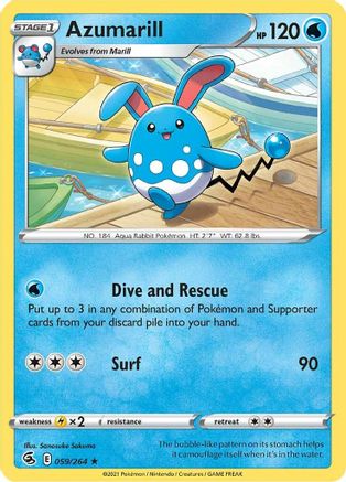 Azumarill 59/264  - Rare - SWSH08: Fusion Strike