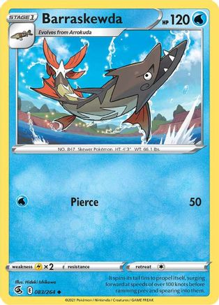 Barraskewda 83/264  - Uncommon - SWSH08: Fusion Strike