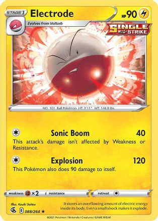 Electrode 88/264  - Rare - SWSH08: Fusion Strike