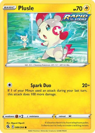Plusle 89/264  - Common - SWSH08: Fusion Strike