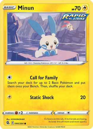 Minun 90/264  - Common - SWSH08: Fusion Strike