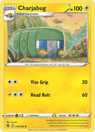 Charjabug 100/264  - Uncommon - SWSH08: Fusion Strike