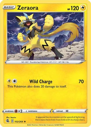 Zeraora 102/264  - Rare - SWSH08: Fusion Strike