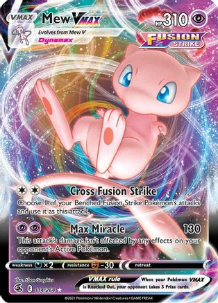 Mew VMAX 114/264 Holofoil - Ultra Rare - SWSH08: Fusion Strike