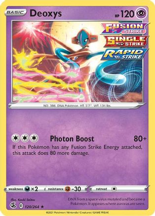 Deoxys 120/264 Holofoil - Holo Rare - SWSH08: Fusion Strike