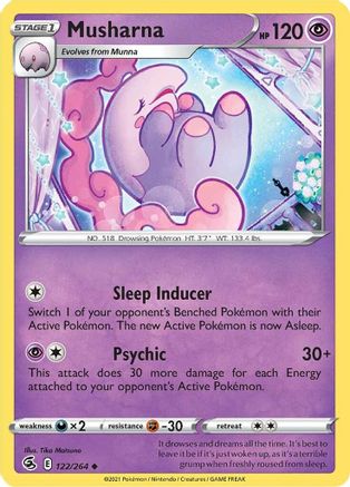 Musharna 122/264  - Uncommon - SWSH08: Fusion Strike