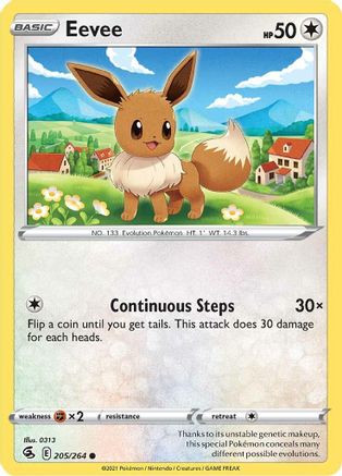 Eevee 205/264  - Common - SWSH08: Fusion Strike