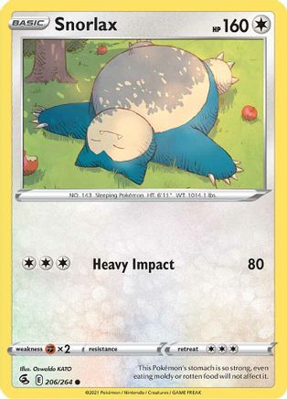 Snorlax 206/264  - Common - SWSH08: Fusion Strike