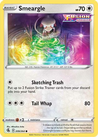 Smeargle 209/264  - Common - SWSH08: Fusion Strike
