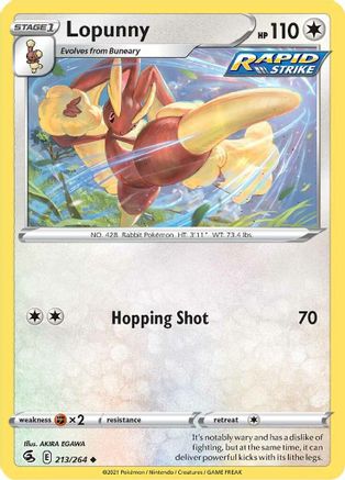 Lopunny 213/264  - Uncommon - SWSH08: Fusion Strike